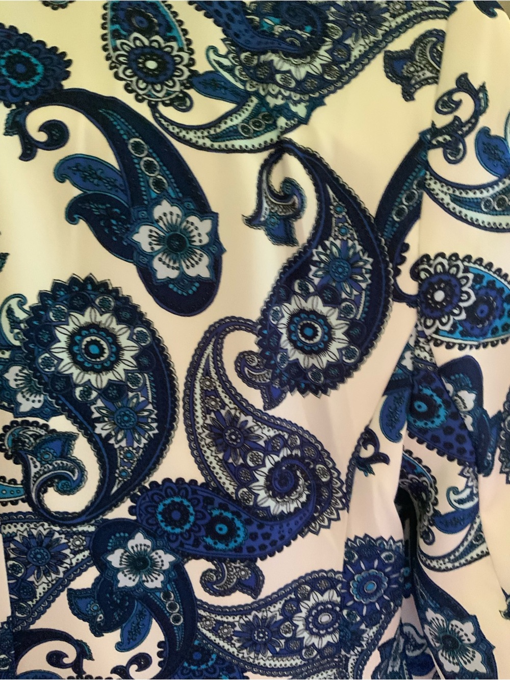 Express Womens Blue Paisley Blazer Jacket - Picture 3 of 6